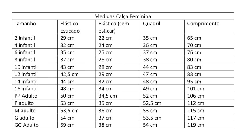 Cal a Feminina Ensino Fundamental E M dio Unifuckner Confec es
